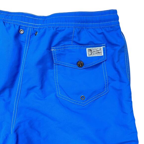 Polo by Ralph Lauren Men’s Nylon Blue Preppy Classic Swim Trunks Size Large - Picture 9 of 12